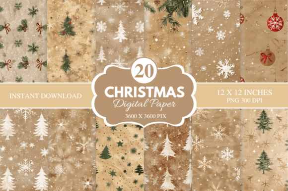 Christmas Digital Paper Bundle: Your Festive Design Toolkit
