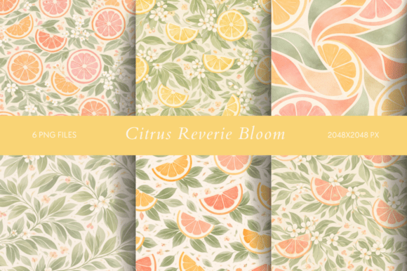 Citrus Reverie Bloom: A Soft Botanical Dream in Design