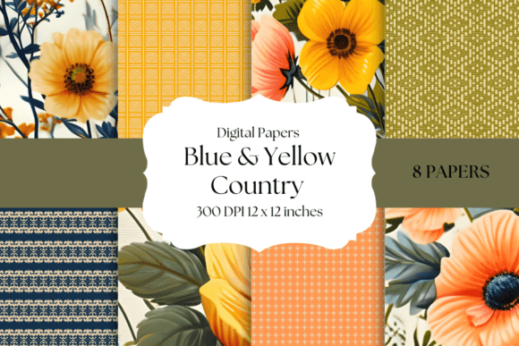 Country Blue and Yellow Style Collection: A Rustic Design Toolkit