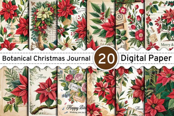Embrace Timeless Holiday Charm with a Vintage Botanical Christmas Journal