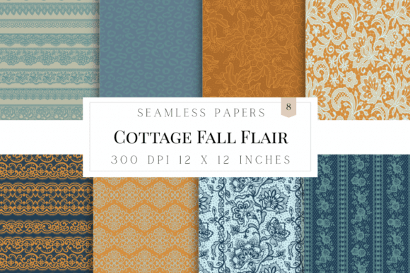 Infuse Autumn's Warmth: The Cottage Fall Flair Digital Paper Collection