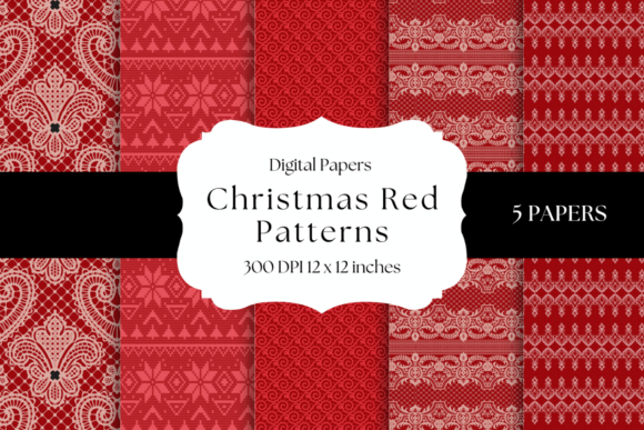 Infusing Holiday Spirit: The Christmas Red Patterns Digital Papers