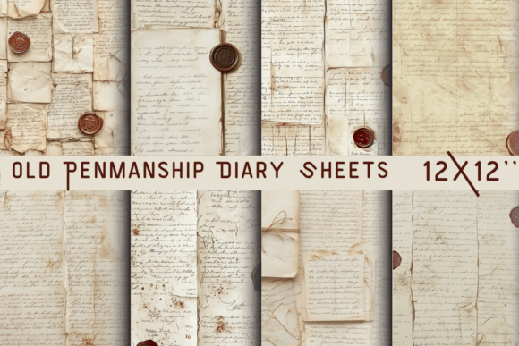 Old Penmanship Diary Sheets: Vintage Handwriting for Modern Projects