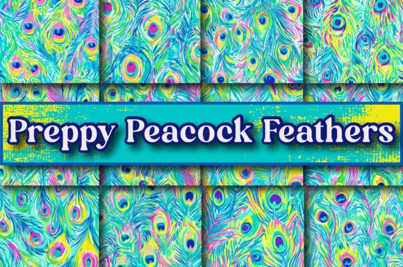 Preppy Peacock Feathers: A Modern Twist on Regal Pattern