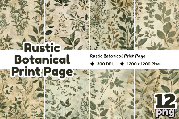 Rustic Botanical Print Page: Nature's Timeless Canvas