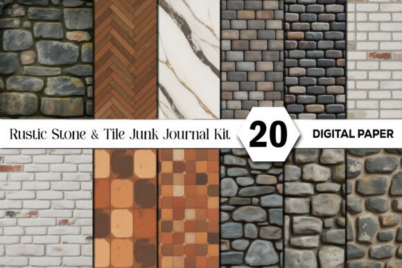 Rustic Stone & Tile Junk Journal Kit: Unleash Your Creative Edge