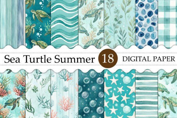 Sea Turtle Summer Seamless Pattern: Your New Go-To Digital Asset