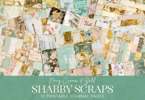 Shabby Journal Patterns Mint Green Pink: A Crafter's Dream Palette