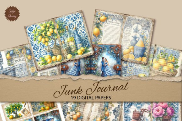 Sicilian Watercolor Junk Journal Paper: A Mediterranean Romance for Your Projects