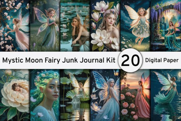 Unleash Ethereal Charm with the Mystic Moon Fairy Junk Journal Kit