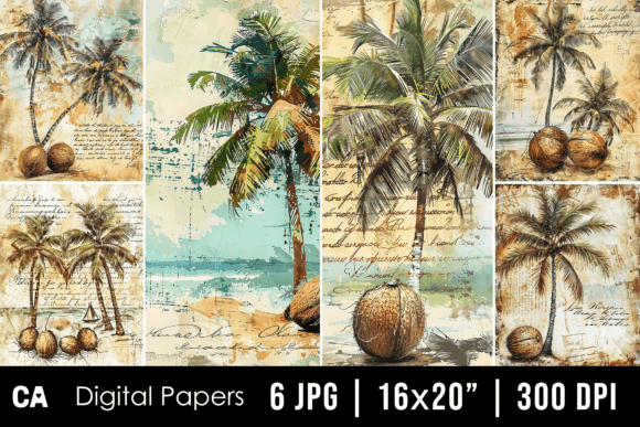 Unveiling the Charm of Vintage Palm Tree Journal Pages