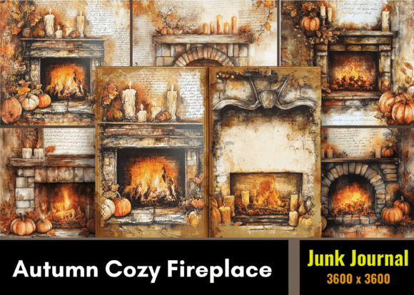 Warm Up Your Designs with Autumn Cozy Fireplace Junk Journal